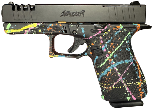 Great Lakes Firearms GL19SBLK Striker  9mm 15+1 4" Front/Rear Serrations Cerakote Splatter Black                                                                                                         Great Lakes Firearms GL19SBLK Striker  9mm 15+1 4" Front/Rear Serrations Cerakote Splatter Black