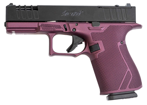 Great Lakes Firearms GL19CHY Striker  9mm 15+1 4" Front/Rear Serrations Cerakote Black Cherry                                                                                                           