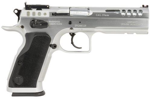 Tanfoglio IFG TFSTOCKM10 Defiant Stock Master 10mm Auto 13+1 4.75" Hard Chrome Steel/Aluminum Grip                                                                                                      