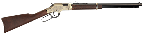 Henry H004D4 Golden Boy Deluxe 4th Edition 22 Short, 22 Long or 22 LR, 16 LR/21 Short Capacity, 20" Blued Octagon Barrel, Engraved Brasslite Rec, American Walnut Stock, Ad. Buckhorn Sights            