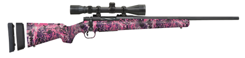 Mossberg 28145 Patriot Super Bantam 308 Win Caliber with 5+1 Capacity, 20" Fluted Barrel, Matte Blued Metal Finish & Muddy Girl Wild Synthetic Stock Right Hand (Youth) Includes 3-9x40mm Scope         