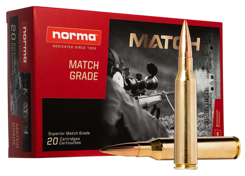 Norma Ammunition 20185272 Dedicated Precision Golden Target Match 338NormaMag 300gr 20 Per Box/10 Case                                                                                                  