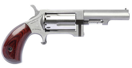 North American Arms SW250 Sidewinder  Small Frame 22 WMR 5 Shot 2.50" Stainless Steel Barrel, Frame & Cylinder, Rosewood Birdshead Grip Exposed Hammer                                                  
