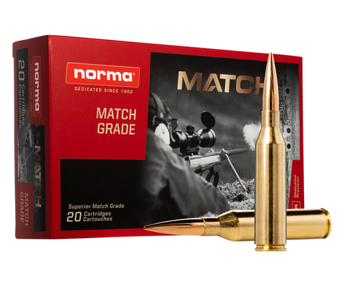 Norma Ammunition 20174602 Dedicated Precision Golden Target Match 300NormaMag 230gr Hollow Point Boat Tail 20 Per Box/10 Case                                                                           