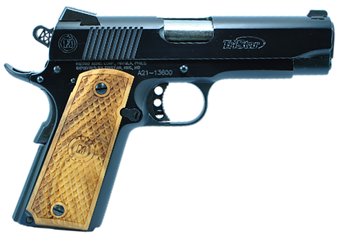 TriStar 85620 American Classic Commander 1911 45 ACP 8+1 4.25" Stainless Steel Barrel, Blued Steel Serrated Slide, Blued Steel Frame w/Beavertail, Wood Grip, Right Hand                                