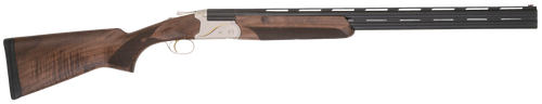 TriStar 33142 Trinity II LT Full Size 16 Gauge Break Open 2.75" 2rd 28" Black Over/Under Vent Rib Barrel, Engraved Silver Aluminum Receiver, Fixed Turkish Walnut Stock, Right Hand                     