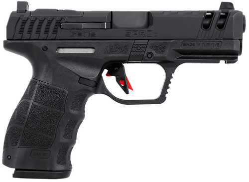 SAR USA SAR9CG3BL SAR9 C Gen3 Compact Frame 9mm Luger 15+1 4" Black Steel Barrel, Black Steel Optic Ready/Ported/Serrated Slide, Black Polymer Frame w/Picatinny Rail, Interchangeable Backstrap Grip   