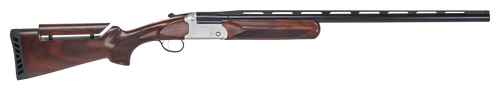 Stevens 23222 555 Trap 12 Gauge 3" 1rd 30" Vent Rib Barrel, Silver Aluminum Receiver,  Turkish Walnut Fixed Adjustable Comb Stock Ambidextrous                                                          