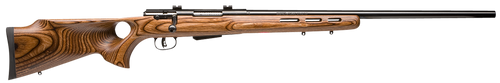 Savage Arms 19142 25 Lightweight Varminter-T Full Size 222 Rem 4+1 24" Matte Black Heavy Barrel, Matte Black Carbon Steel Receiver Drilled & Tapped, Satin Brown Thumbhole Laminate Stock, Right Hand   