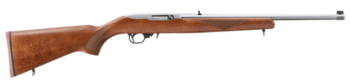 Ruger 31228 10/22 Sporter 22 LR 10+1 18.50" Clear Satin Stainless Steel Barrel, Drilled & Tapped Receiver, Walnut Stained Hardwood Stock                                                                