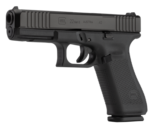 Glock PA225S201MOS G22 Gen5 MOS 40 S&W  4.49" Glock Marksman Barrel 10+1, Black Frame & MOS  nDLC Slide, Modular Backstrap, Ambidextrous Slide Stop, Safe Action Trigger, Optics Ready                  