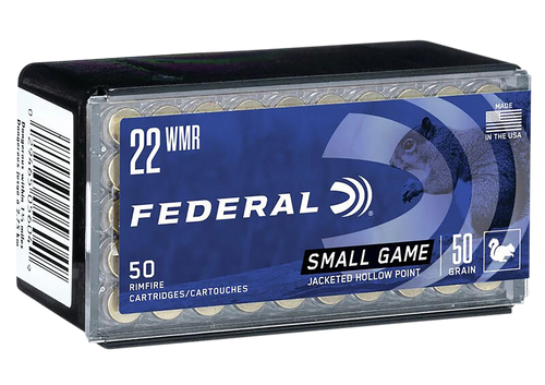 Federal 757 Small Game & Target  22WMR 50gr Jacketed Hollow Point 50 Per Box/60 Case                                                                                                                    