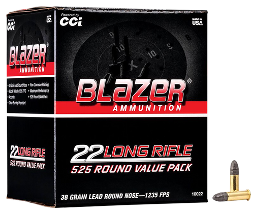 CCI 10022 Blazer Rimfire 22LR 38gr Lead Round Nose 525 Per Box/10 Case                                                                                                                                  