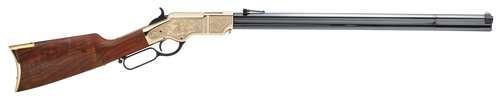 Henry H011D3 Original Deluxe 3rd Edition Full Size 44-40 Win 13+1 24.50" Blued Octagon Barrel, Brass Polished Brass Receiver, Fancy American Walnut Wood Stock Ambidextrous                             