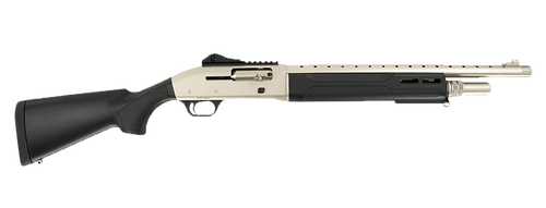 Tokarev USA 21000423 T300M A1 Kit 12 Gauge Semi-Auto 3" 5+1 18.50" Electroless Nickel Ventilated Heat Shield Barrel, Electroless Nickel Receiver w/Picatinny Rail, Fixed Black Polymer Stock            