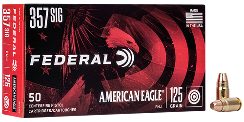 Federal AE357S2 American Eagle Handgun 357Sig 125gr Full Metal Jacket 50 Per Box/20 Case                                                                                                                 Federal AE357S2 American Eagle Handgun 357Sig 125gr Full Metal Jacket 50 Per Box/20 Case
