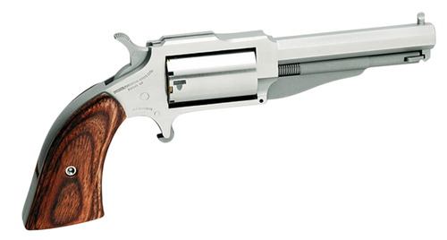 North American Arms 18603 1860 The Earl Small Frame 22 WMR 5 Shot 3" Stainless Steel Barrel, Frame & Cylinder, Rosewood Boot Grip, Exposed Hammer                                                       