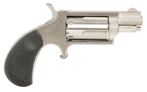 North American Arms 22MSGRCHSS Mini-Revolver Carry Combo Sports South Exclusive 22 WMR 5 Shot 1.13" Stainless Steel Barrel, Frame & Cylinder, Black Rubber Grip, Exposed Hammer, Side Carry Holster     
