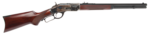 Cimarron CA206 1873 Short Deluxe Full Size 44 Special 10+1, 20" Blued Octagon Steel Barrel, Color Case Hardened Steel Receiver, Walnut Fixed Pistol Grip Stock, Right Hand                              