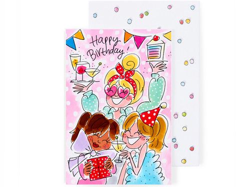 Wenskaart Verjaardag - Besties & Bubbels – Blond Amsterdam