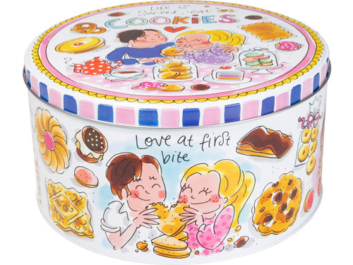 Rond blik 20cm Cookie | Even Bijkletsen | Officiële webshop van Blond Amsterdam
