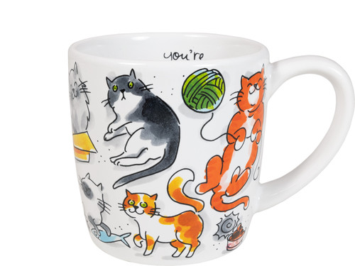 Custom: Cappuccinobeker 0.5L Dier Cats – Blond Amsterdam