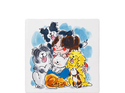 Custom: Tegel 13cm Dier Dogs 