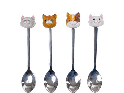 Theelepel Set Van 4 Dier Cat - Blond Amsterdam - 2