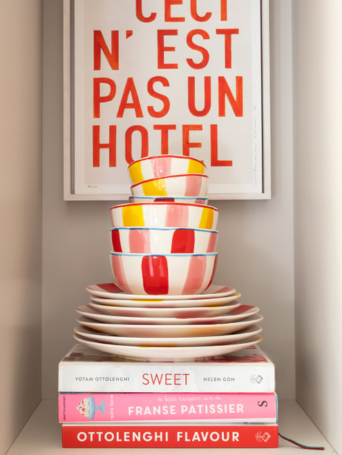 Poke Bowl 15cm Even Bijkletsen Everyday Stripes Pink Red - Blond Amsterdam - 3