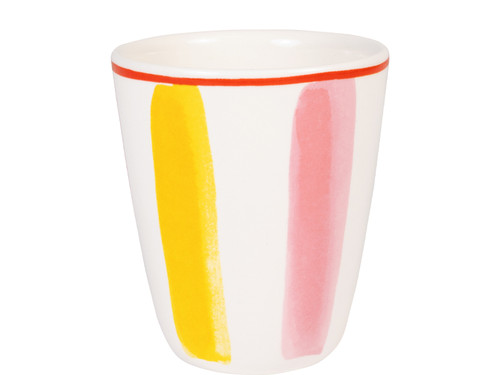 Beker 0.35L Even Bijkletsen Everyday Stripes Pink Yellow - Blond Amsterdam - 2