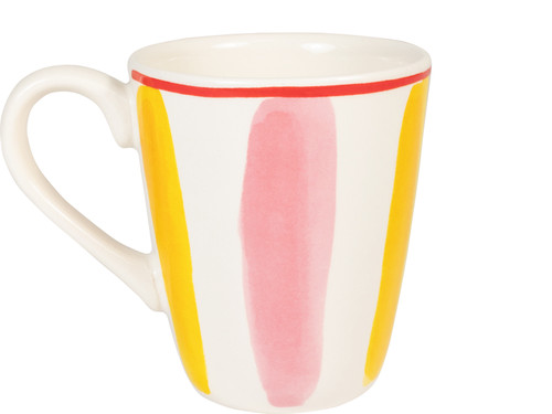 Custom: Beker 0.35L Even Bijkletsen Everyday Stripes Pink Yellow