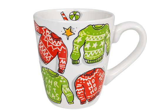 Custom: Beker 0.35L Kerst Holly Jolly Sweater – Blond Amsterdam