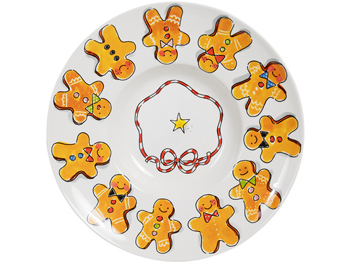 Custom: Pastabord 24cm Kerst Gingerbread man – Blond Amsterdam