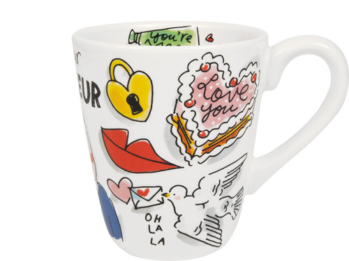 Beker 0.35L Valentijn Monsieur | Beker 0,35L | Officiële webshop van Blond Amsterdam