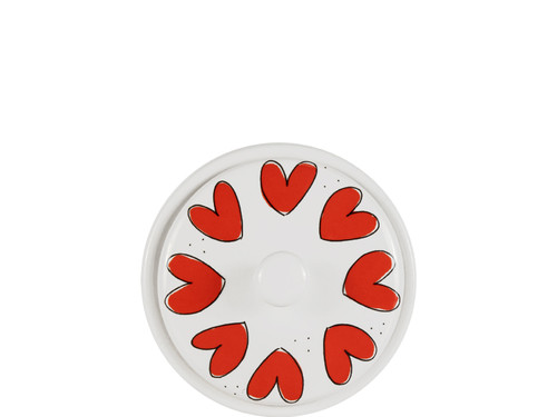 Voorraadpot rond 17cm Valentijn Rode Hartjes - Blond Amsterdam - 4