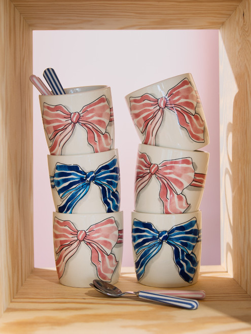 Cappuccinobeker 0.5l Even Bijkletsen Pink Bow