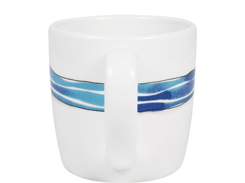 Custom: Cappuccinobeker 0.5l Even Bijkletsen Blue Bow