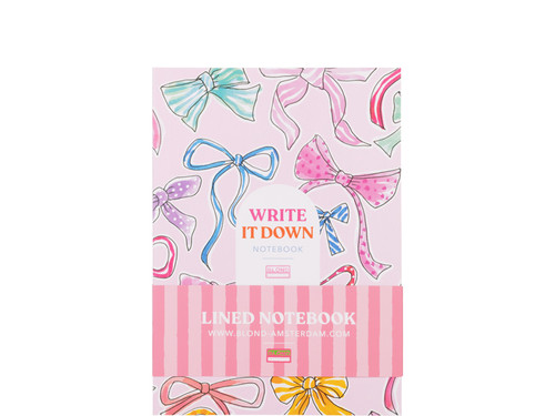 Notebook A5 Gelinieerd Even Bijkletsen Strikjes - Blond Amsterdam - 4