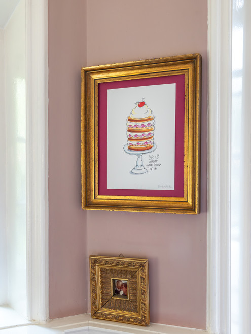 Poster A4 Even Bijkletsen Cake