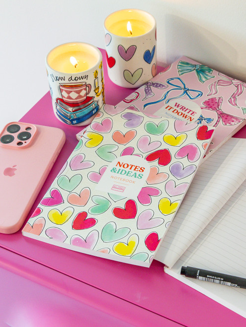 Notebook A5 Gelinieerd Even Bijkletsen Hartjes