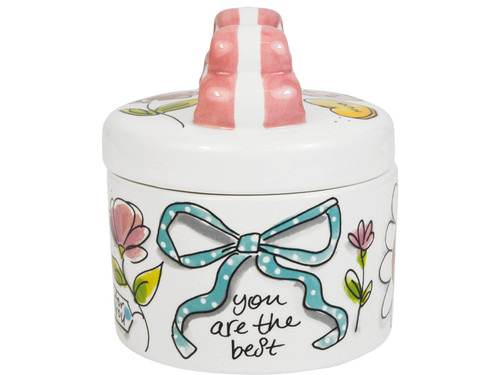 Sieradendoosje 10cm Moederdag met 3D strik