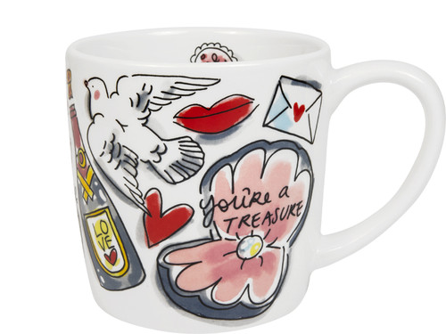 Custom: Cappuccinobeker 0.5L Valentijn You're a treasure – Blond Amsterdam