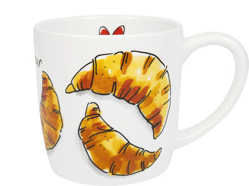 Custom: Cappuccinobeker 0.5L Valentijn Croissants – Blond Amsterdam