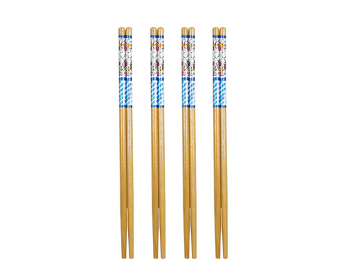 Chopsticks set van 4 Blond Sushi Blue stripes