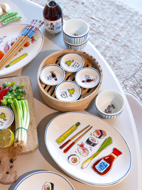 Schaal 8cm Blond Sushi Wasabi