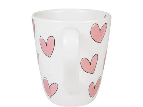 Custom: Beker 0.35L Even Bijkletsen Roze hartjes
