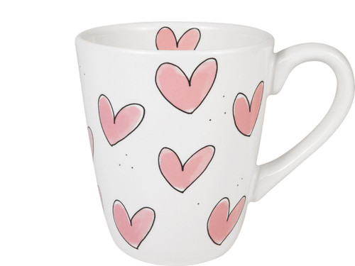 Beker 0.35L Even Bijkletsen Roze hartjes - Blond Amsterdam - 1