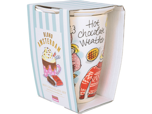 XL Beker 0,5L & Petit Four Set Even Bijkletsen Hot Chocolate Weather - Blond Amsterdam - 8