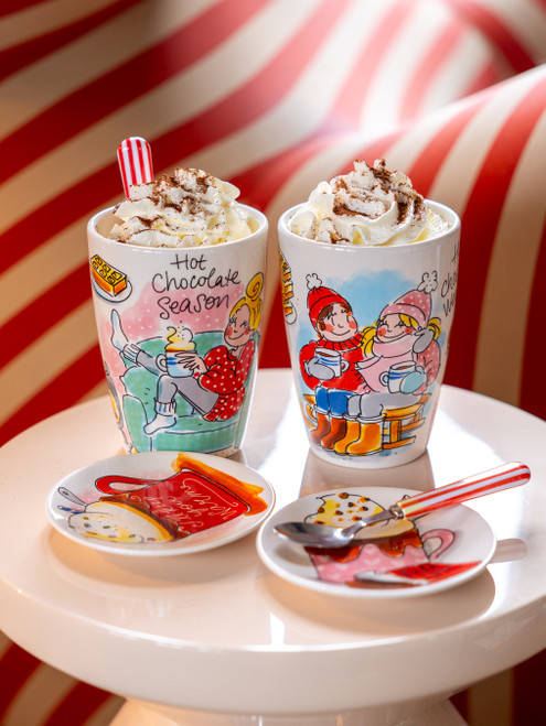 XL Beker 0,5L & Petit Four Set Even Bijkletsen Hot Chocolate Weather - Blond Amsterdam - 9