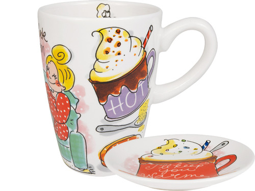 XL Beker 0,5L & Petit Four Set Even Bijkletsen Hot Chocolate Season | Even Bijkletsen | Officiële webshop van Blond Amsterdam